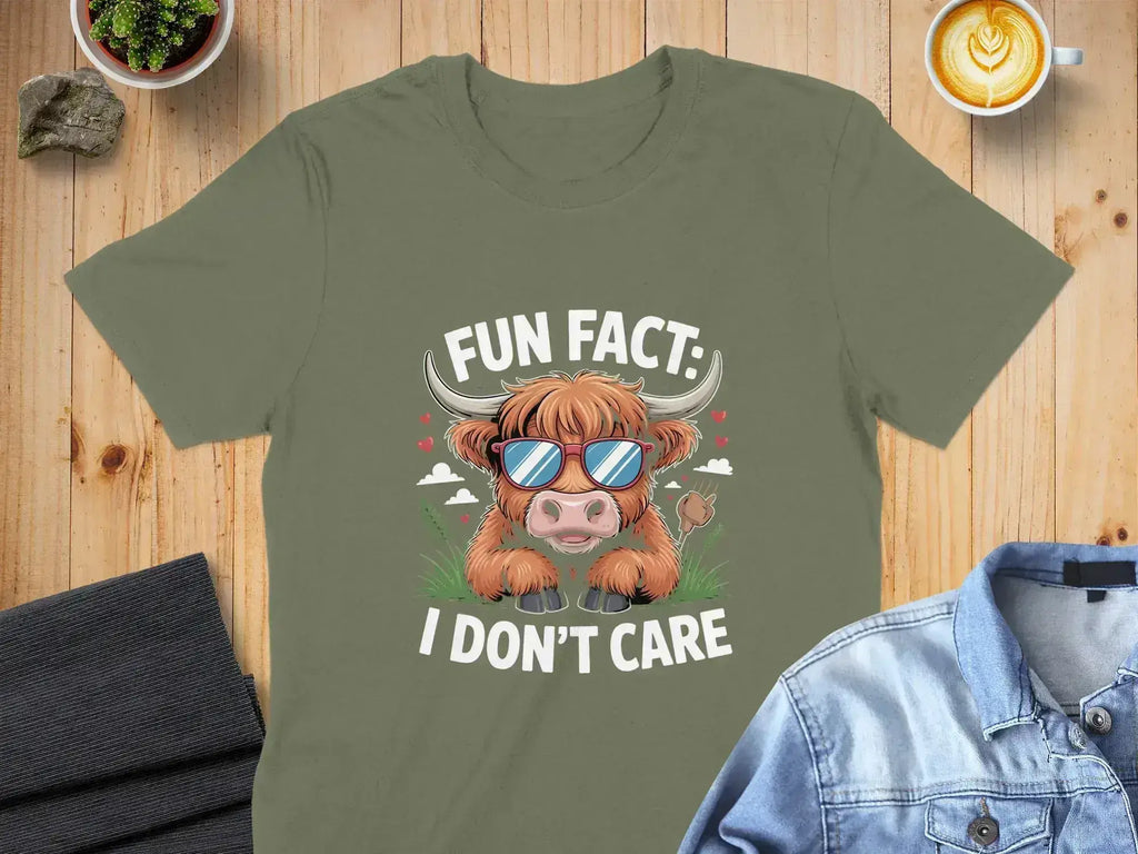 Fun Fact I Don't Care Graphic Tee Shirt
