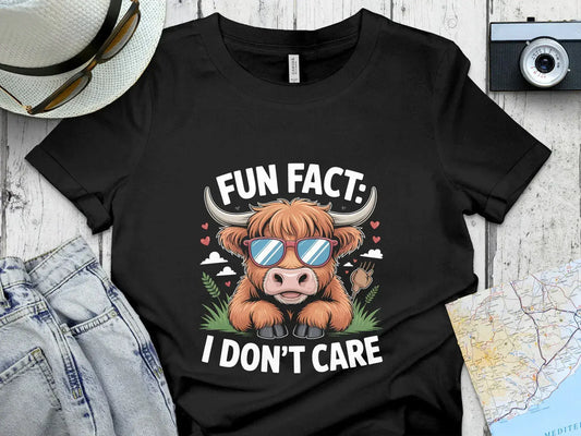 Fun Fact I Don't Care Graphic T-shirt product type