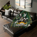 Custom Ryan Family Crest Plaid Throw Blanket