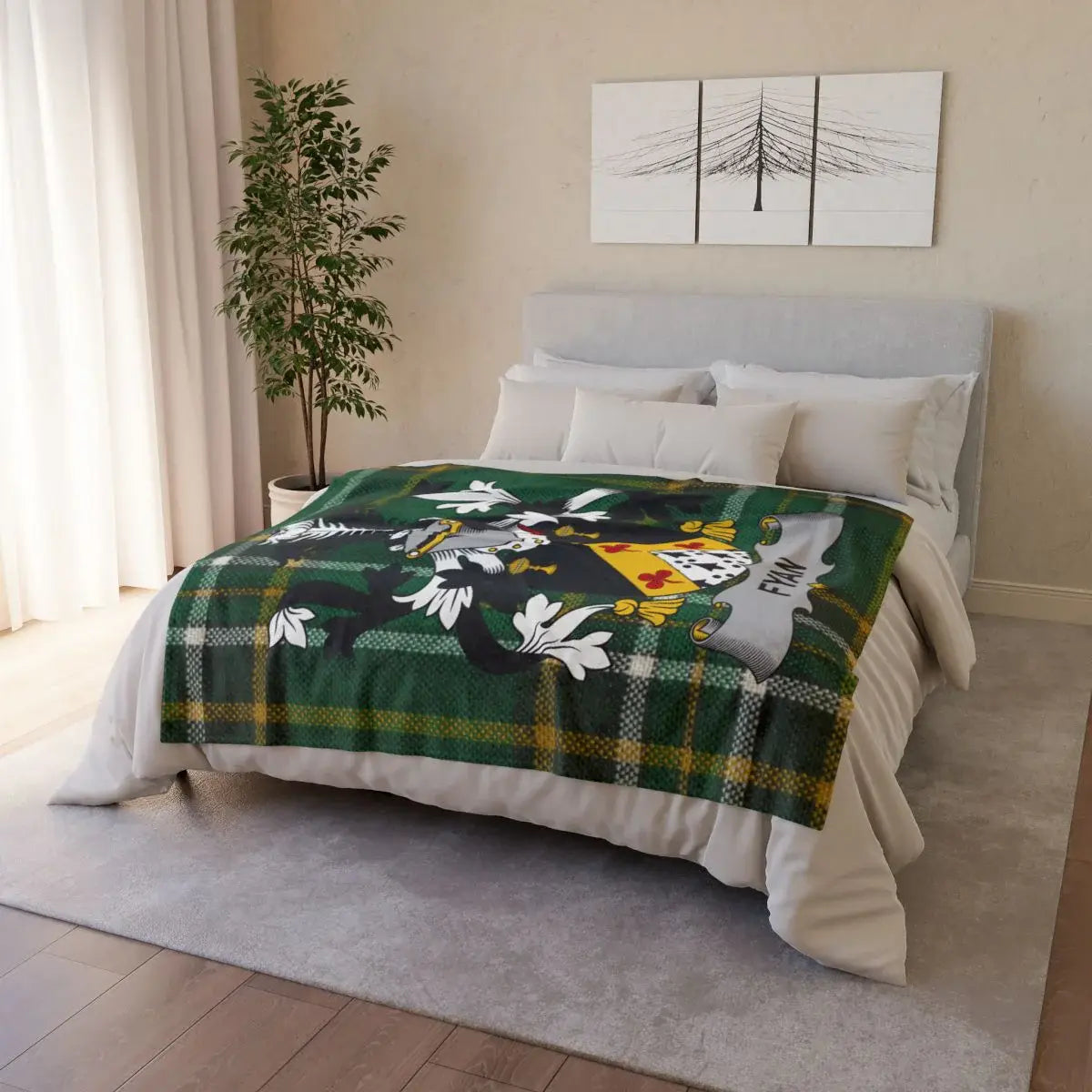 Finx Family Crest Blanket Scottish Tartan Blanket Product