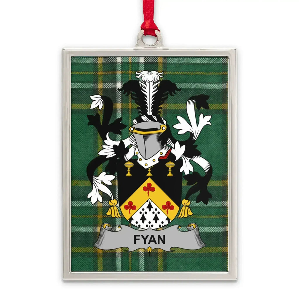Fyan Family Crest Green Plaid Pattern Rectangular product