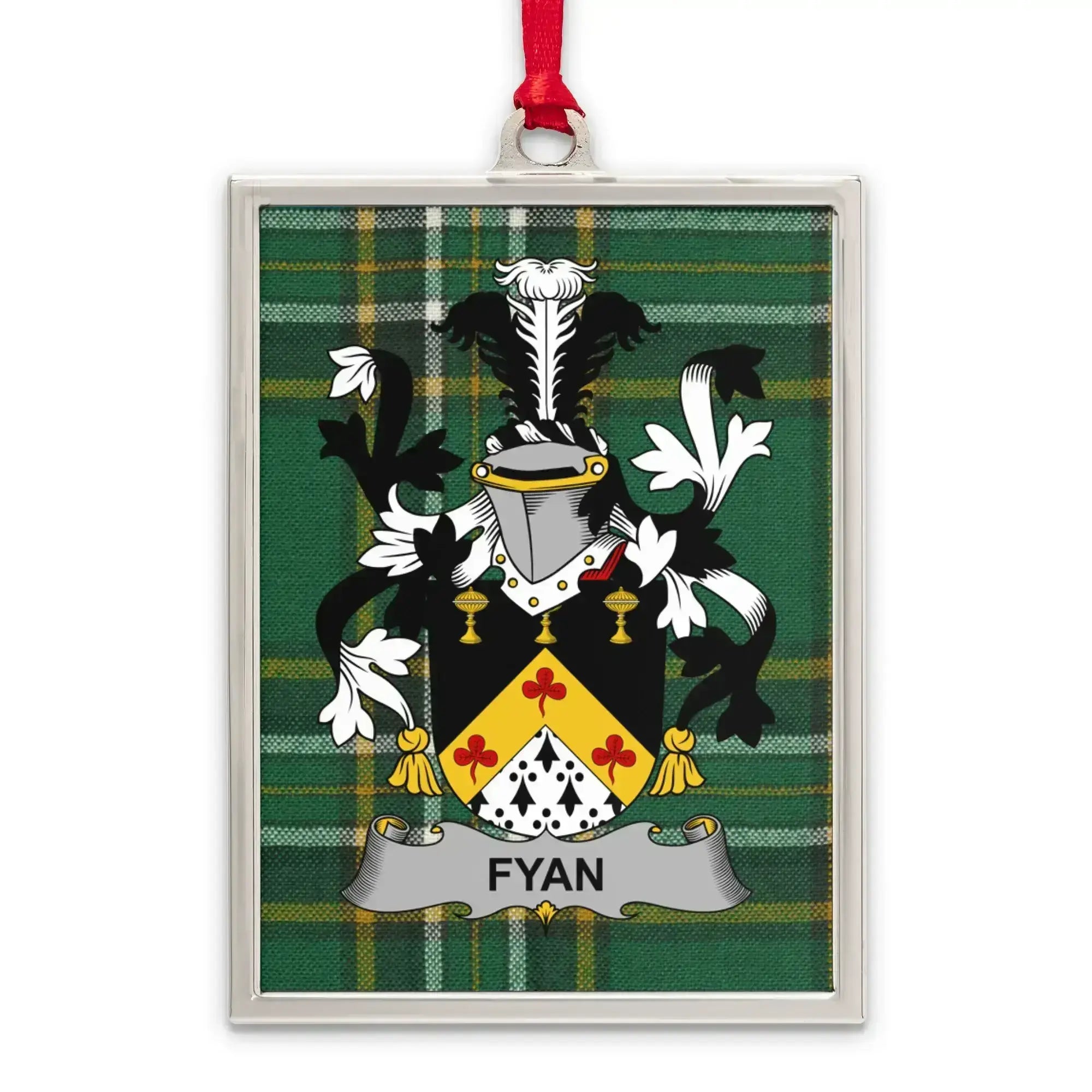 Fyan Family Crest Green Plaid Pattern Rectangular product