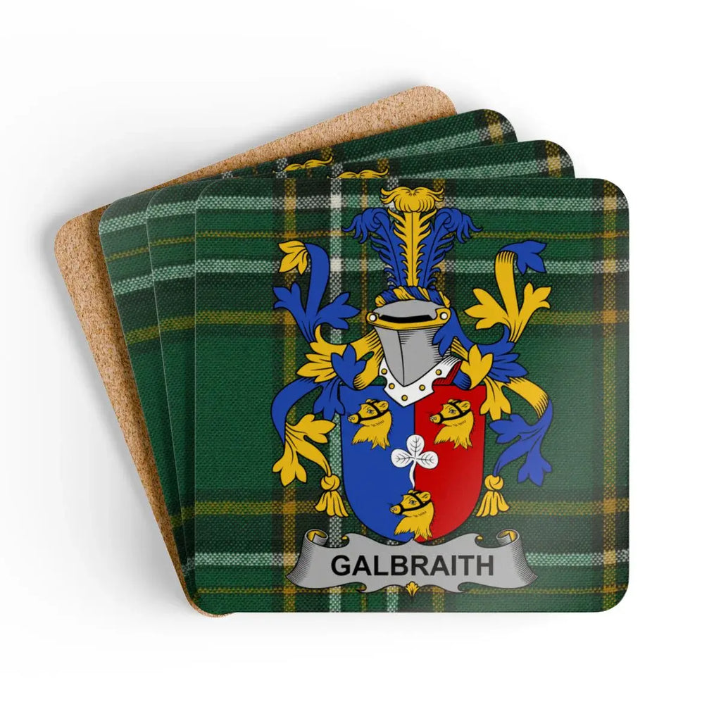 Galbraith Tartan Crest Design Stylish Coaster Set product