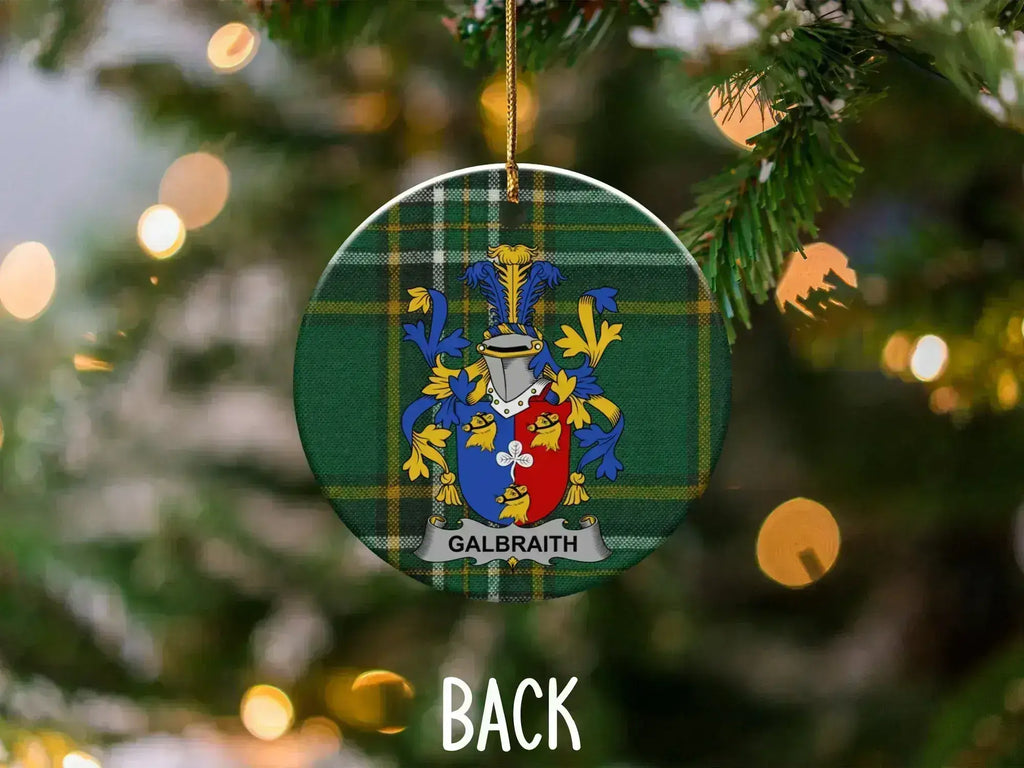 Galbraith Family Crest Round Christmas Ornament product type