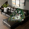 Gallagher Family Crest Blanket Green Plaid Pattern Design