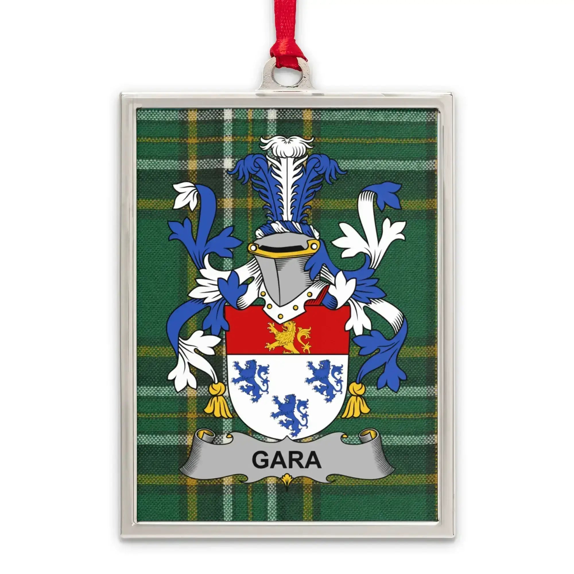 Gara Family Crest Tartan Background Hanging Product