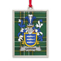 Garvan Family Crest with Plaid Background product