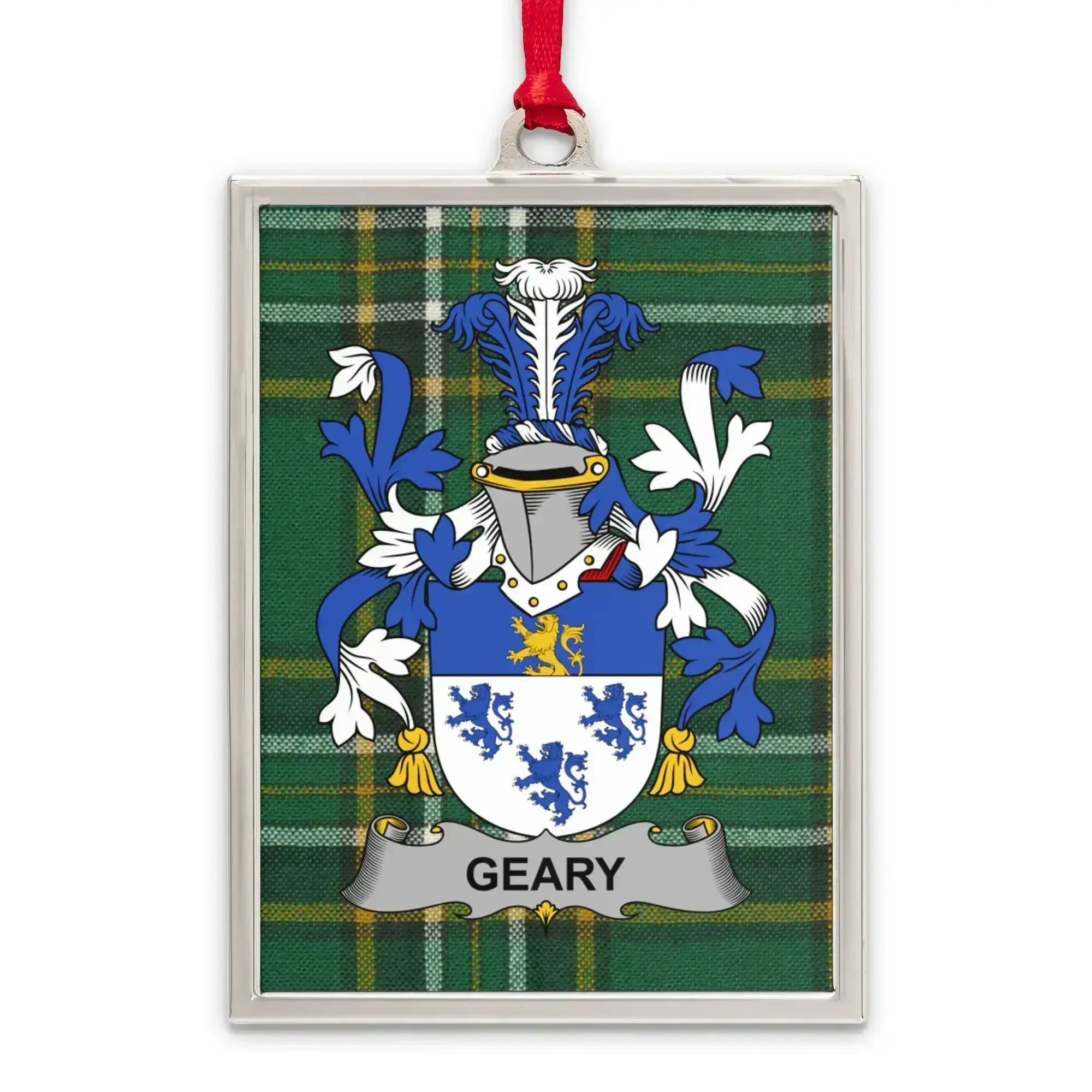 Geary Coat of Arms Plaid Pattern Hanging Product