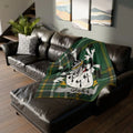 Gibbs Family Crest Green Tartan Blanket warm and cozy