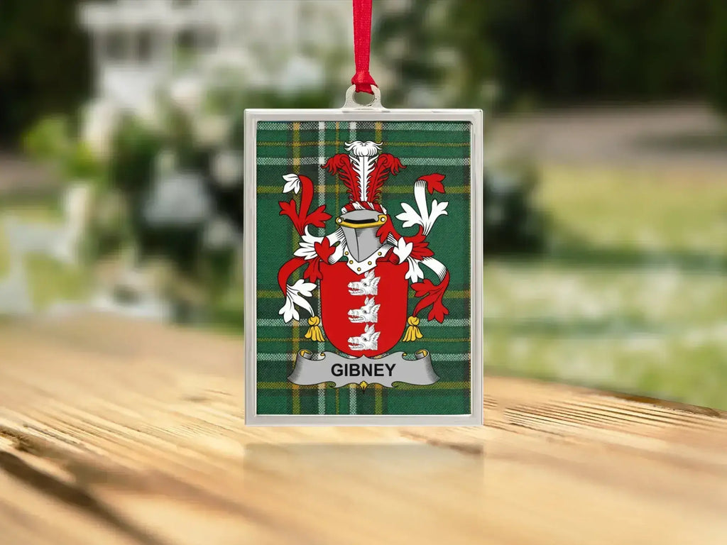 Family Crest Ornament Custom Gibney Product