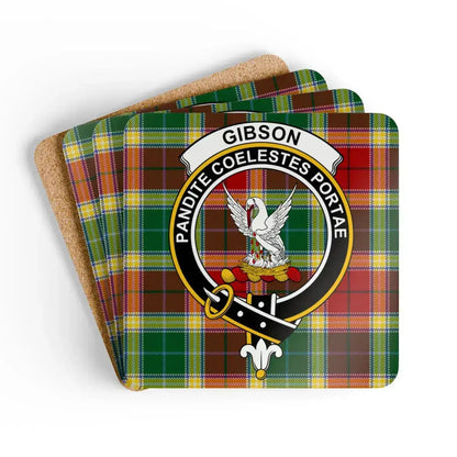 Gibson Clan Coat of Arms Plaid Pattern Coaster product