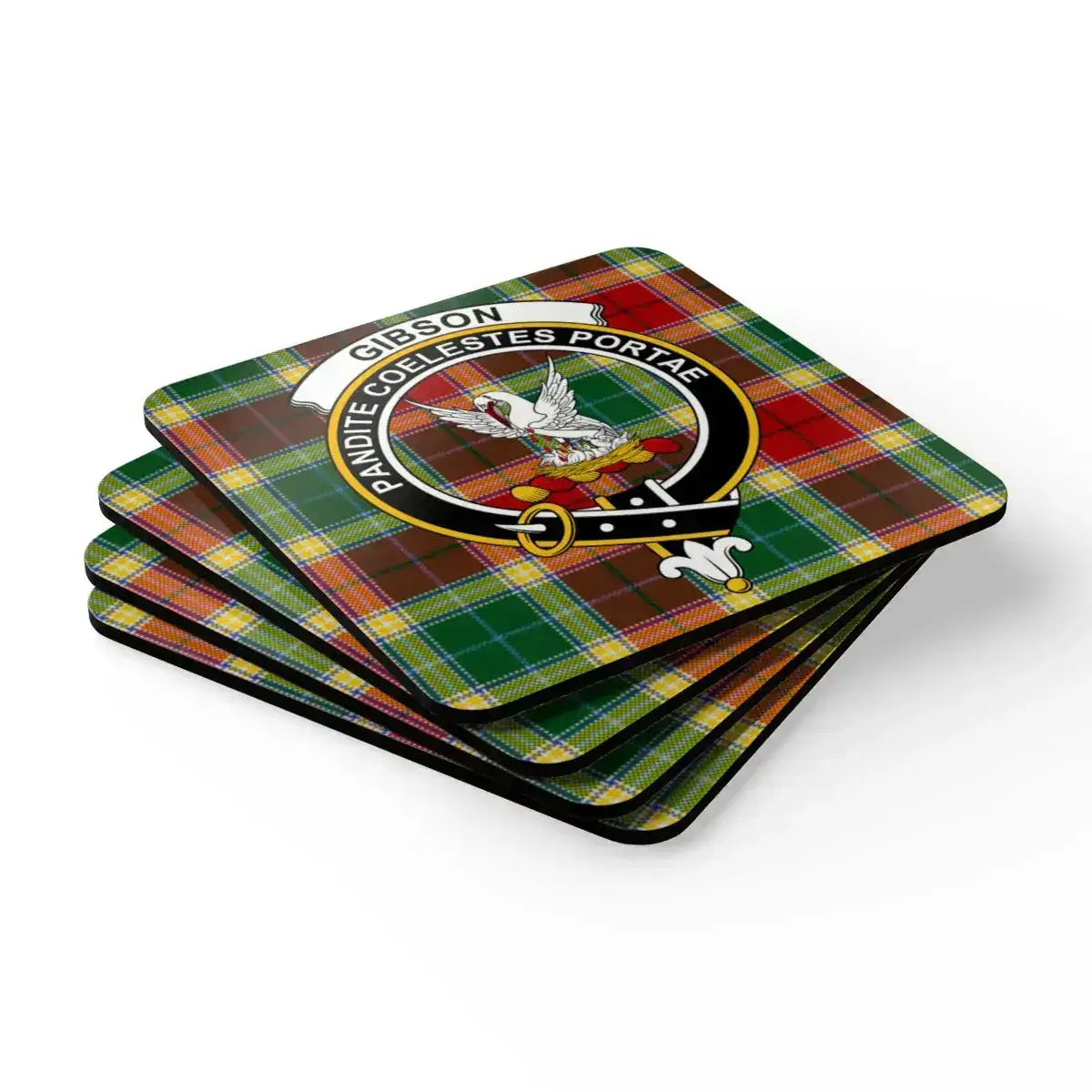 Clan Crest Tartan Coasters Set Unique Decor Product