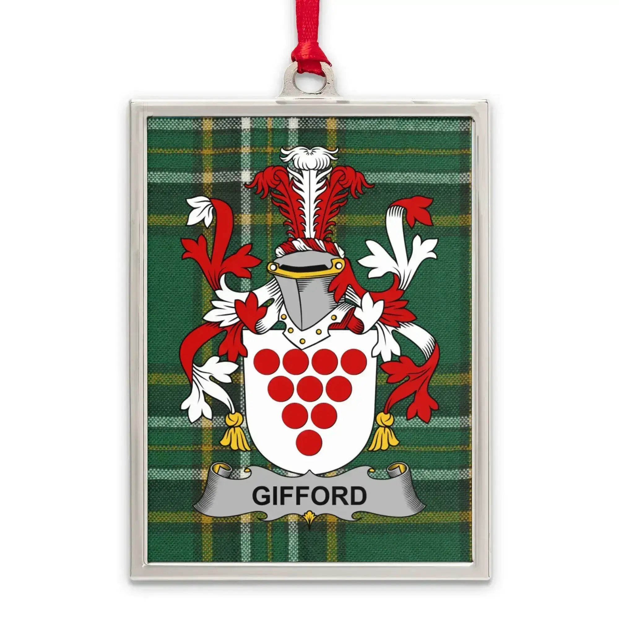 Gifford Family Crest Tartan Background Ornament product