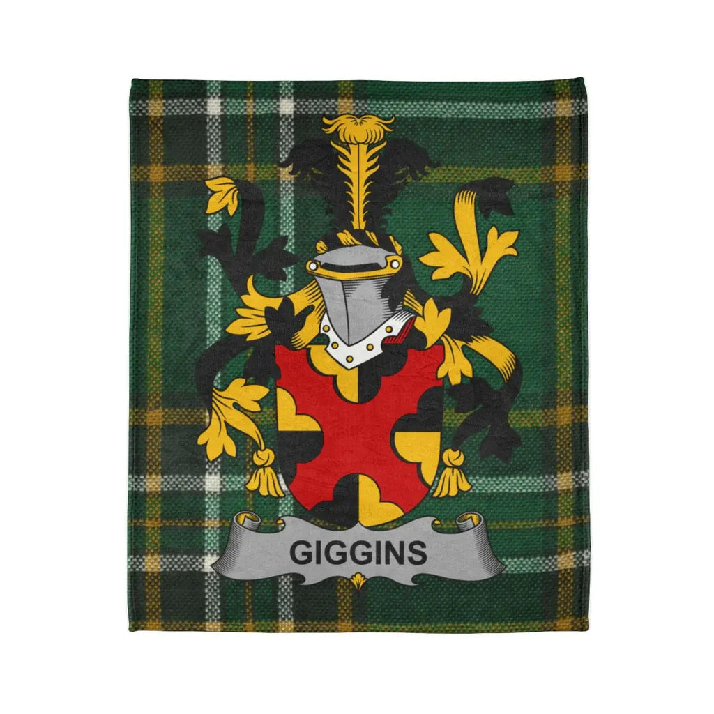 Giggins Family Crest Tartan Background Blanket