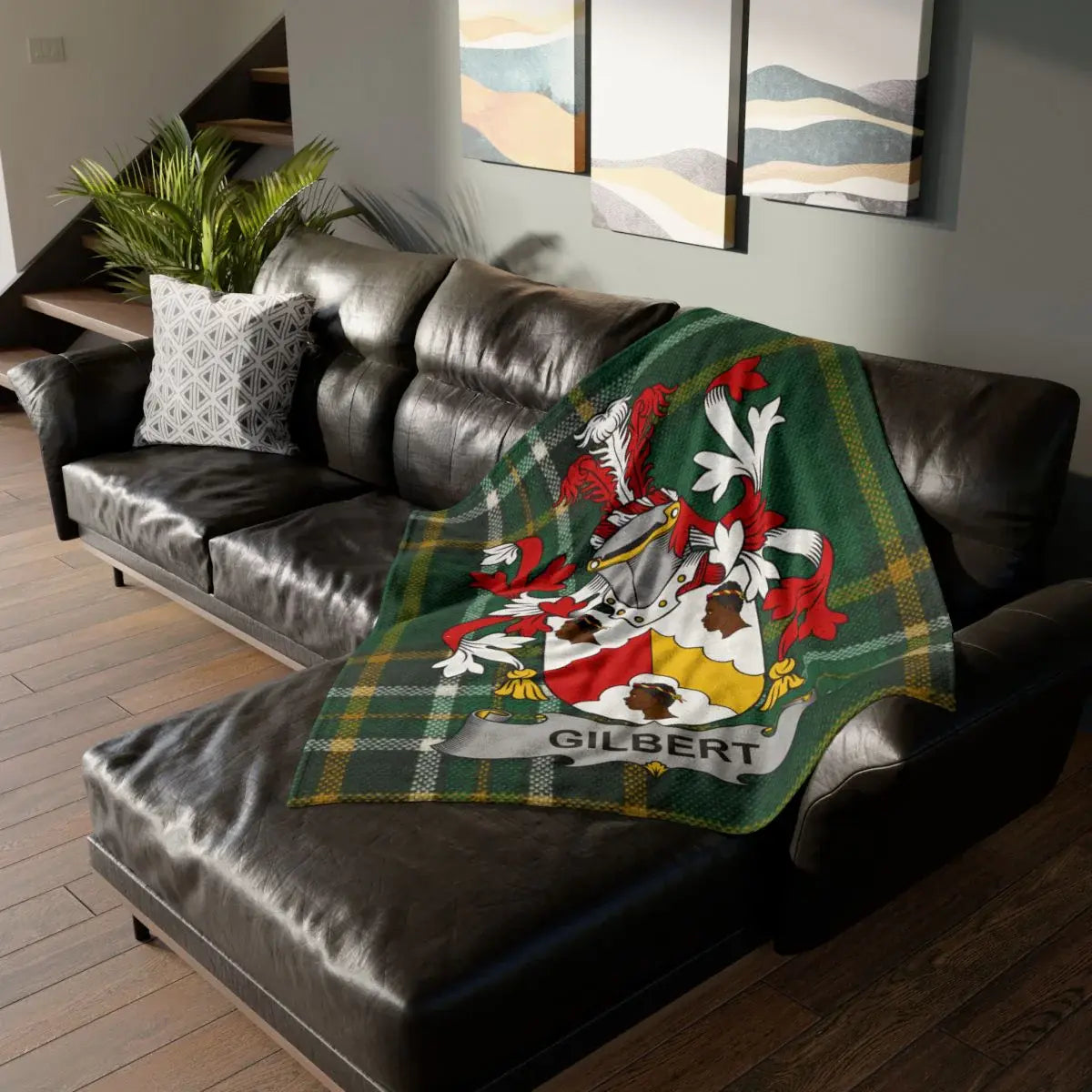 Personalized Gilbert Family Coat of Arms Blanket