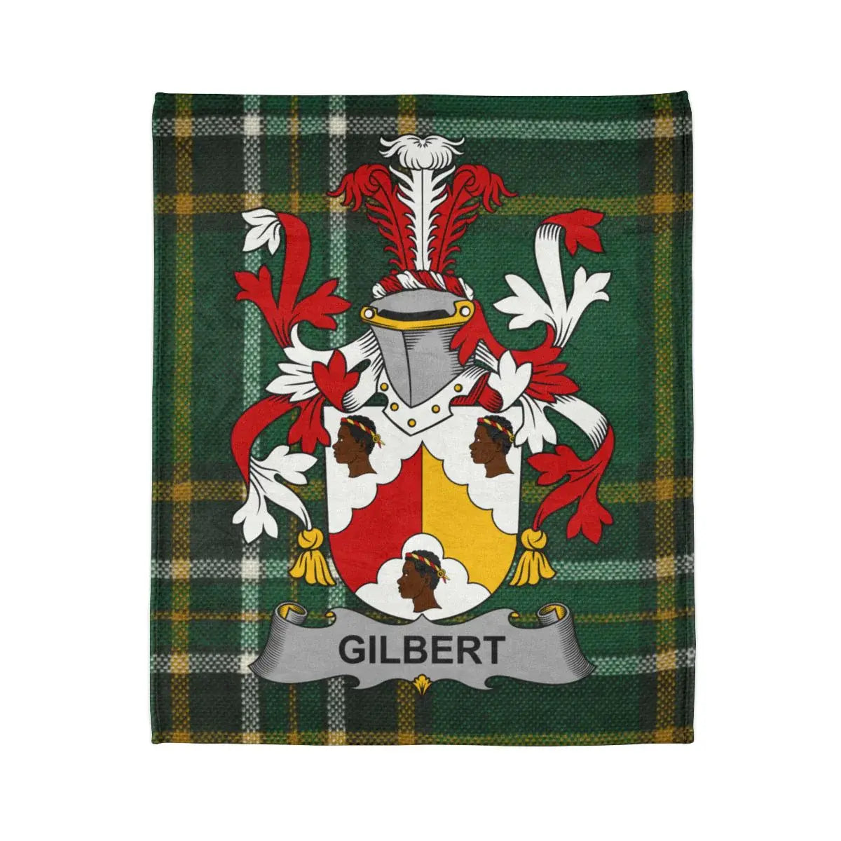 Gilbert Family Crest Tartan Pattern Blanket