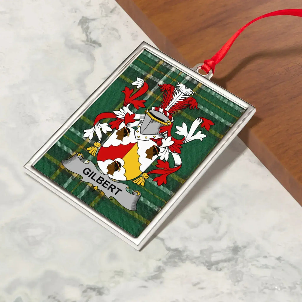 Family Crest Ornament with Name Gilbert product type