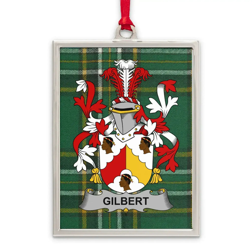 Family Crest With Tartan Pattern Gilbert product