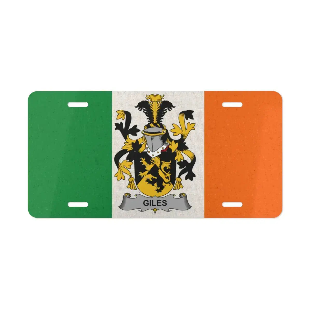 Irish Flag License Plate with Giles Crest product type