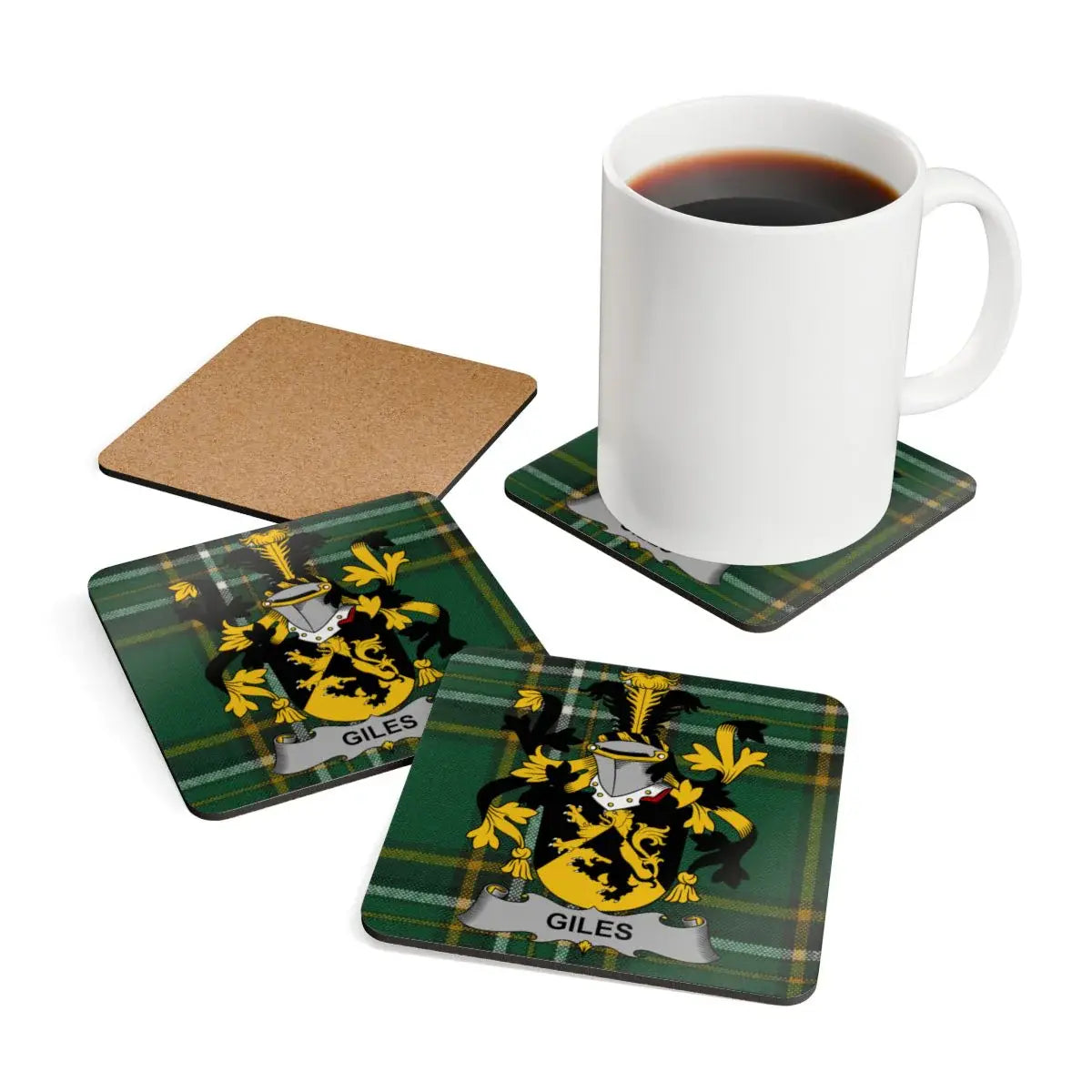 Custom Family Crest Coaster with Giles Name product type