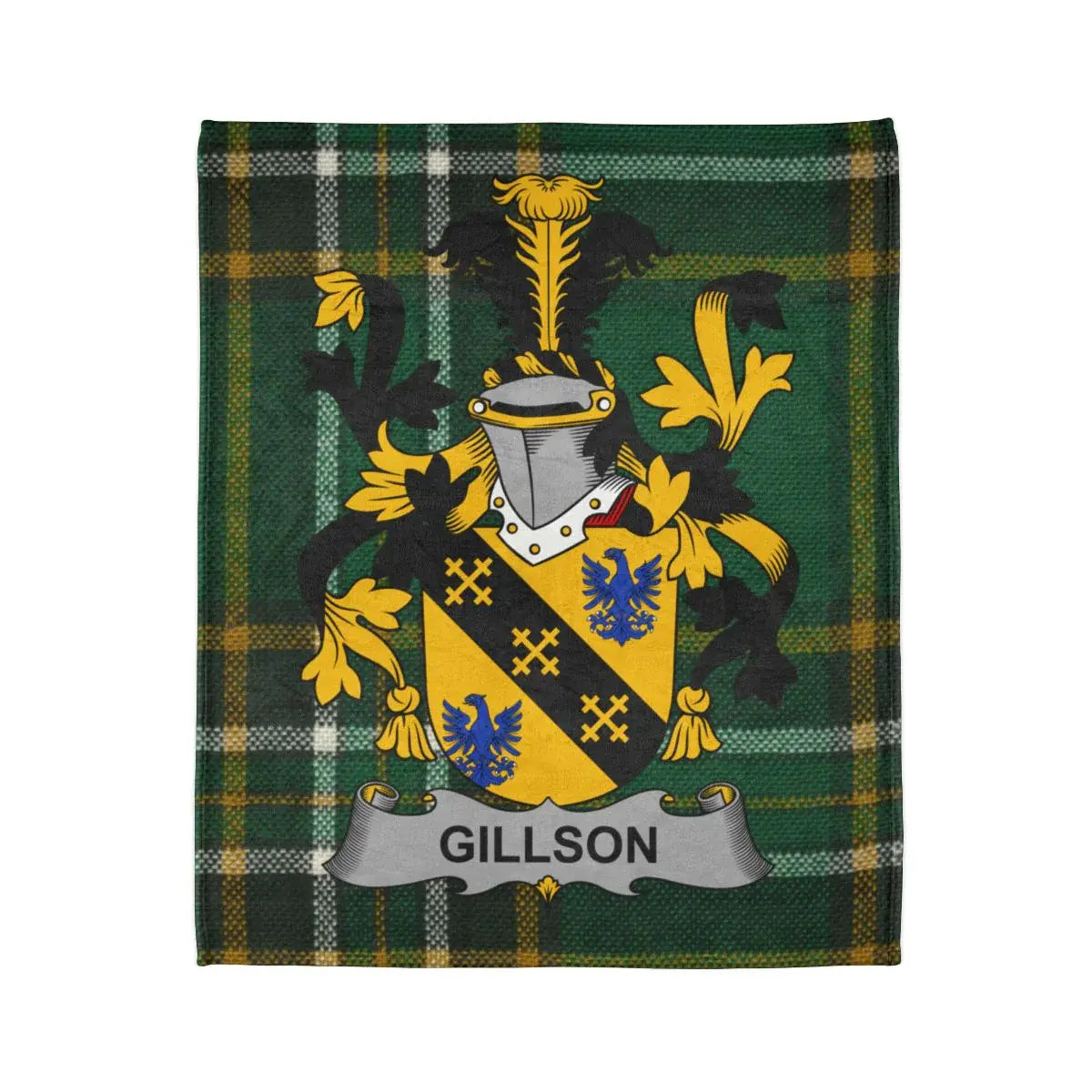 Gillson Family Crest Plaid Design Decorative Blanket
