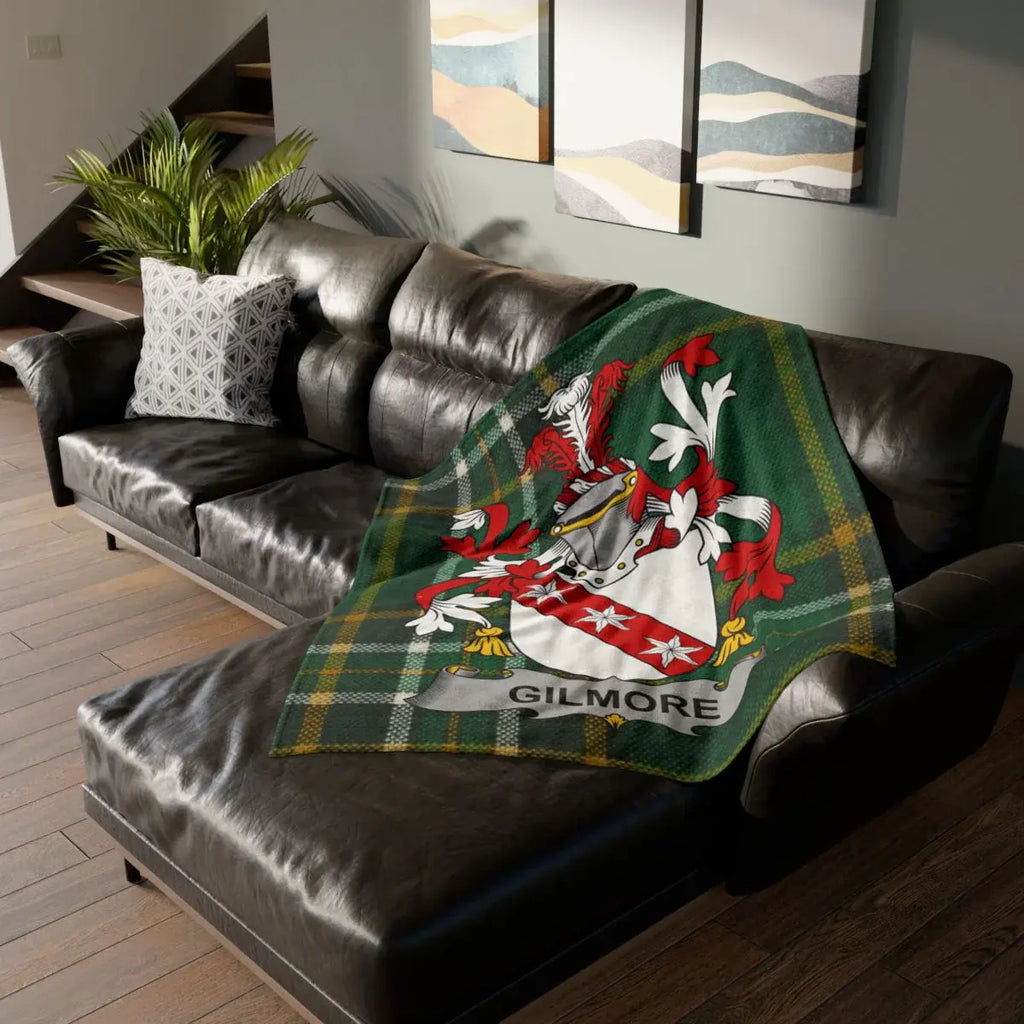 Stylish Gilmore Family Crest Plaid Blanket Home Decor