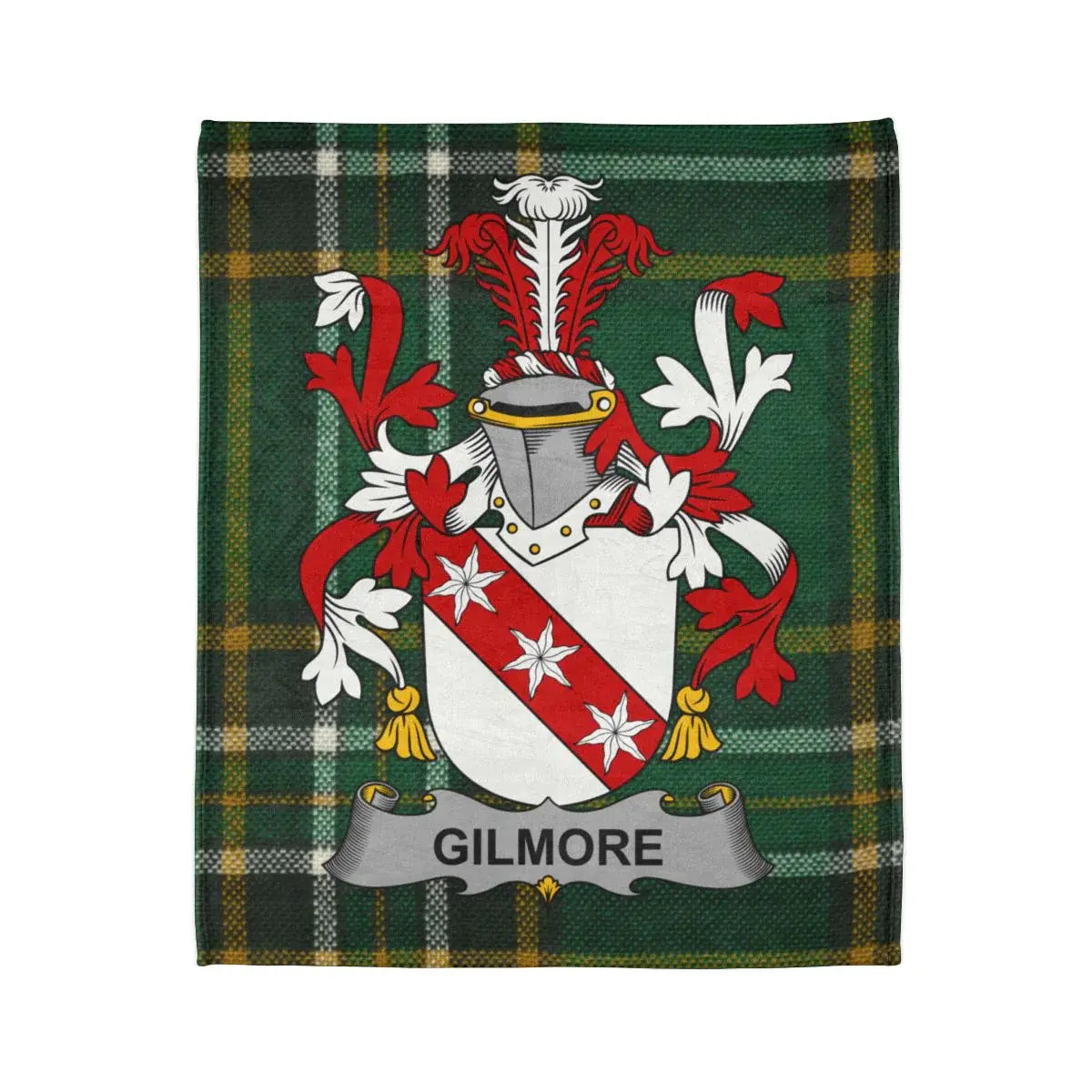 Customizable Gilmore Family Crest Tartan Blanket