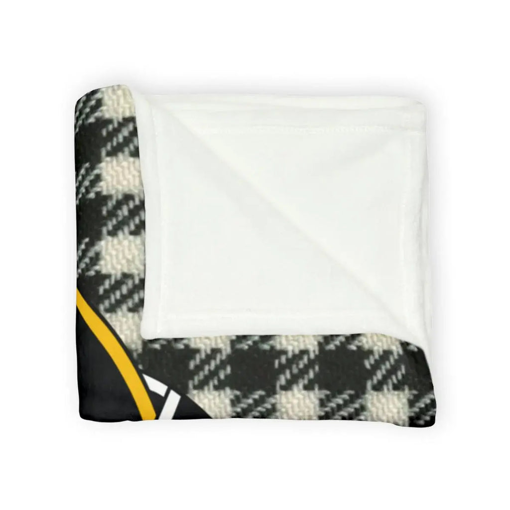 Cozy plaid and checkered fleece blanket product