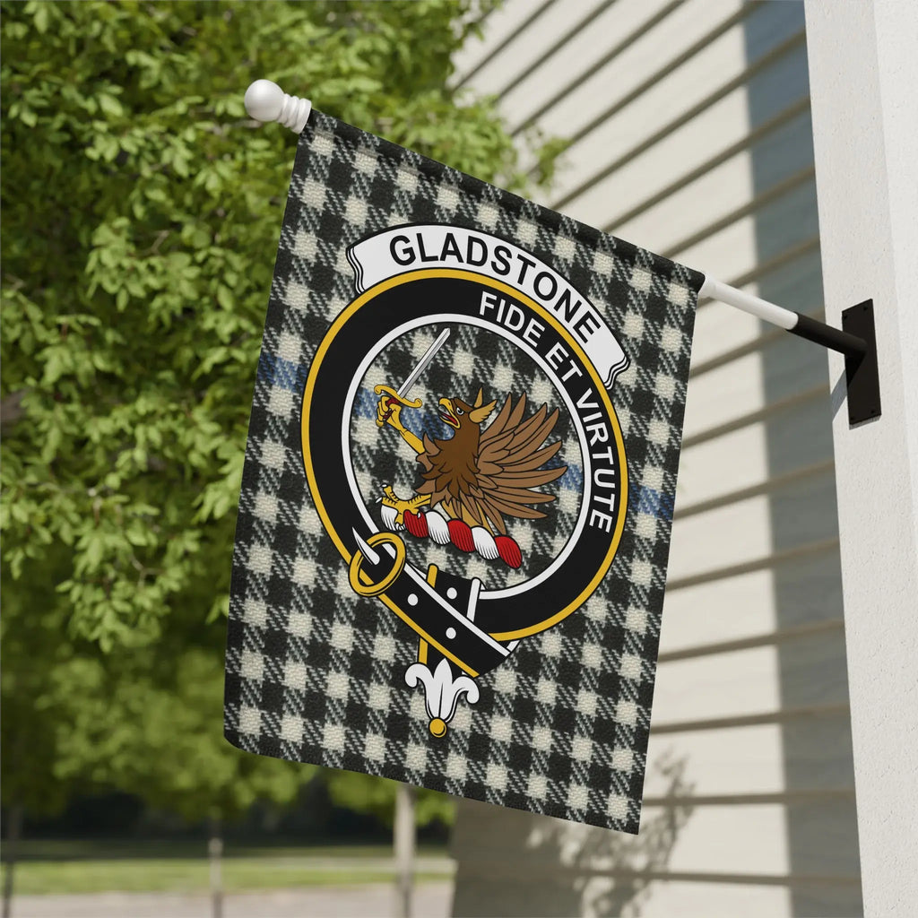 Gladstone Fide Et Virtute Plaid Pattern Flag
