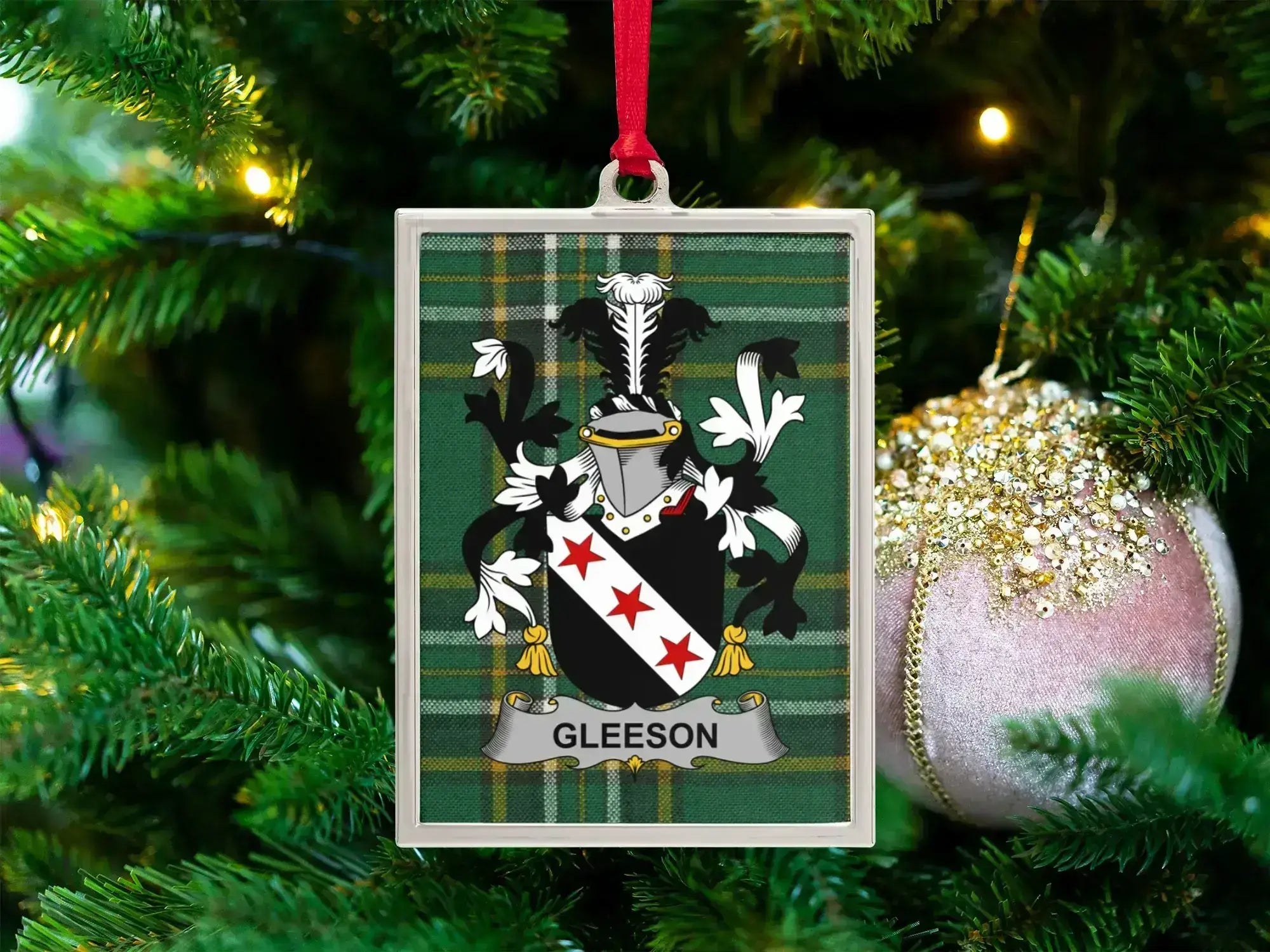 Gleeson Family Crest Christmas Ornament product type