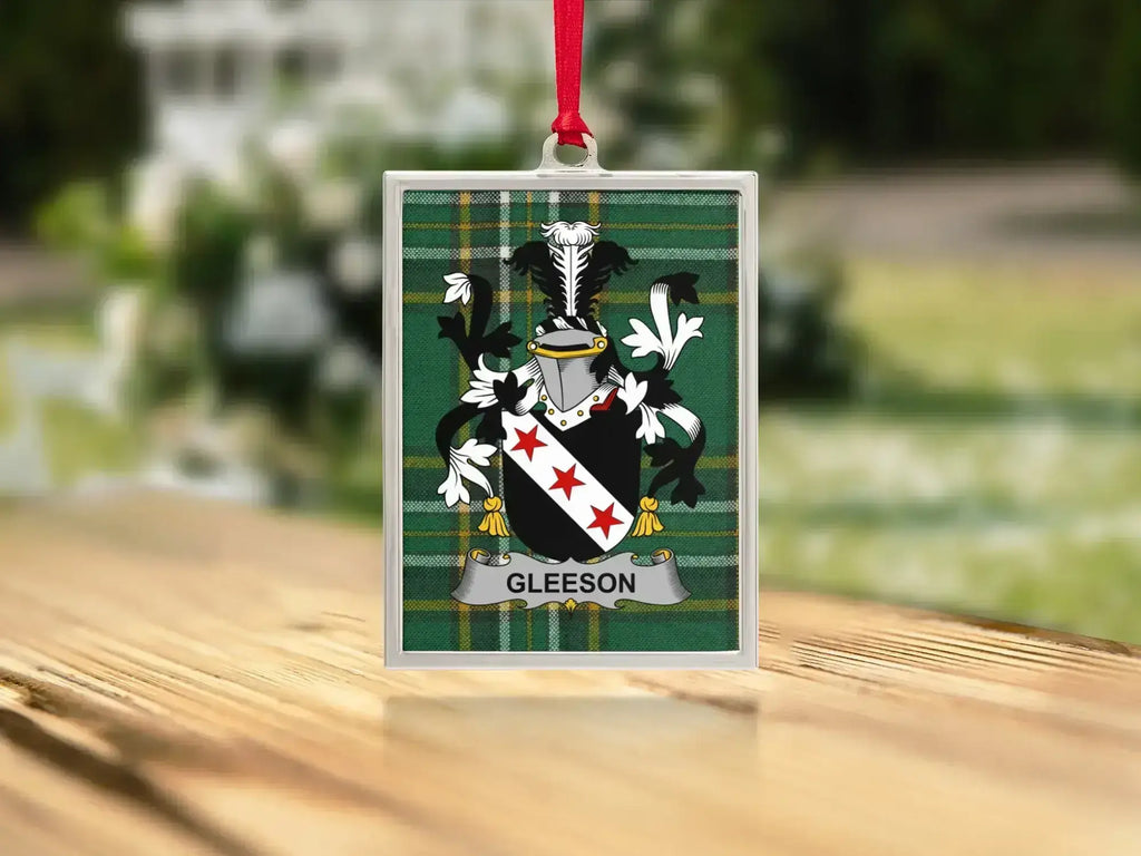 Gleeson Family Crest Ornament a Unique Heritage Product