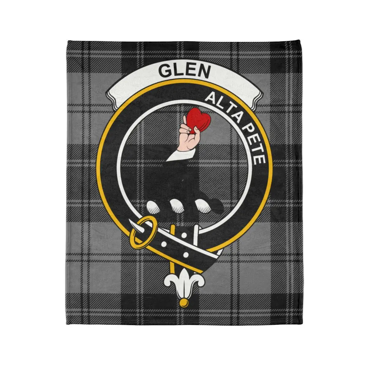 Glen Alta Pete Shield Emblem Patterned Blanket