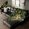 Glennon Family Crest Plaid Pattern Throw Blanket