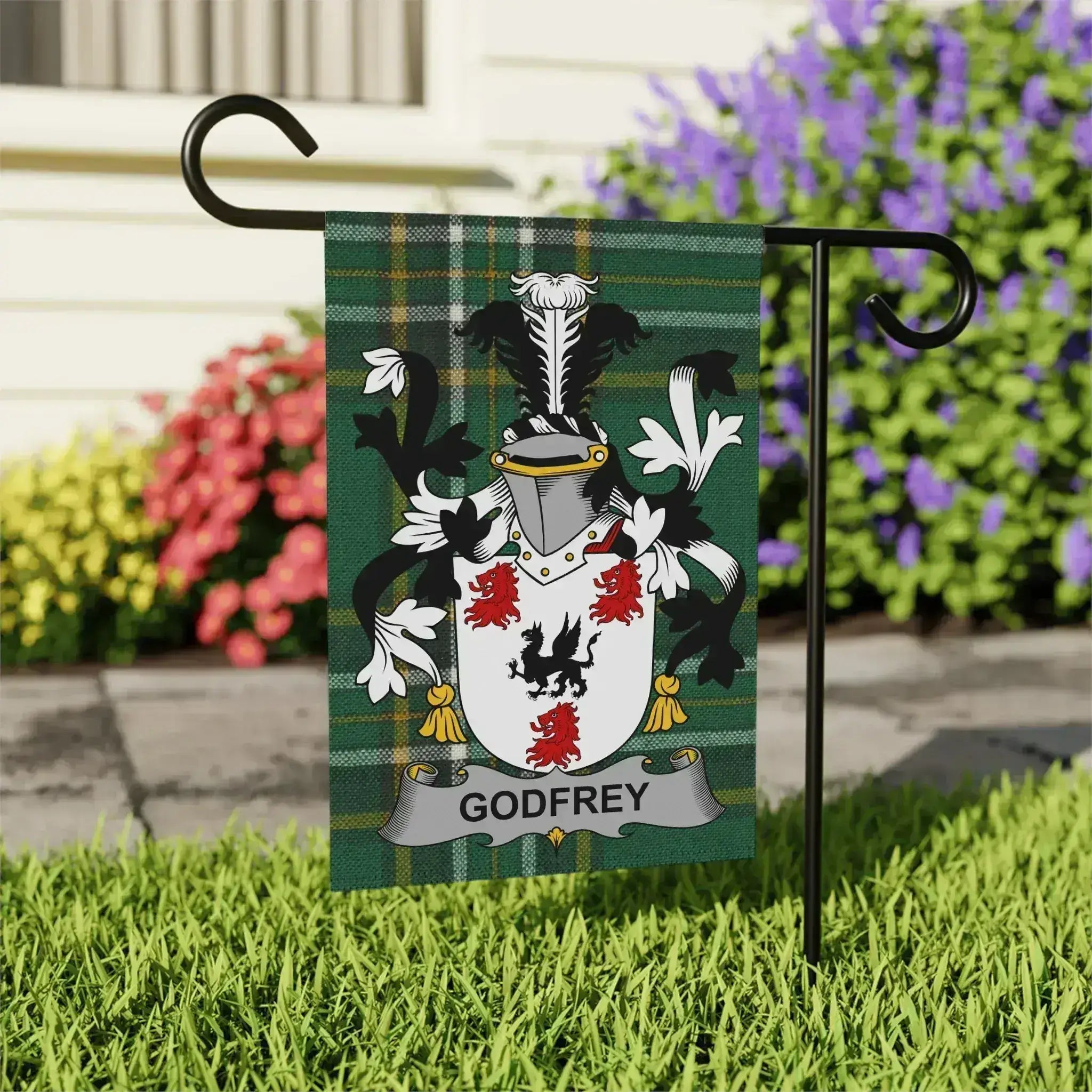 Godfrey Crest Garden Flag Family Name Banner