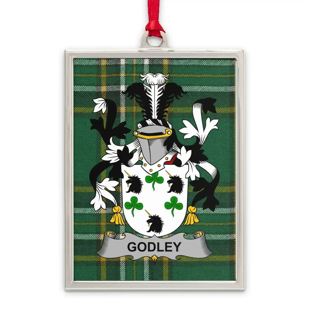 Godley Family Crest Tartan Plaid Ornament product