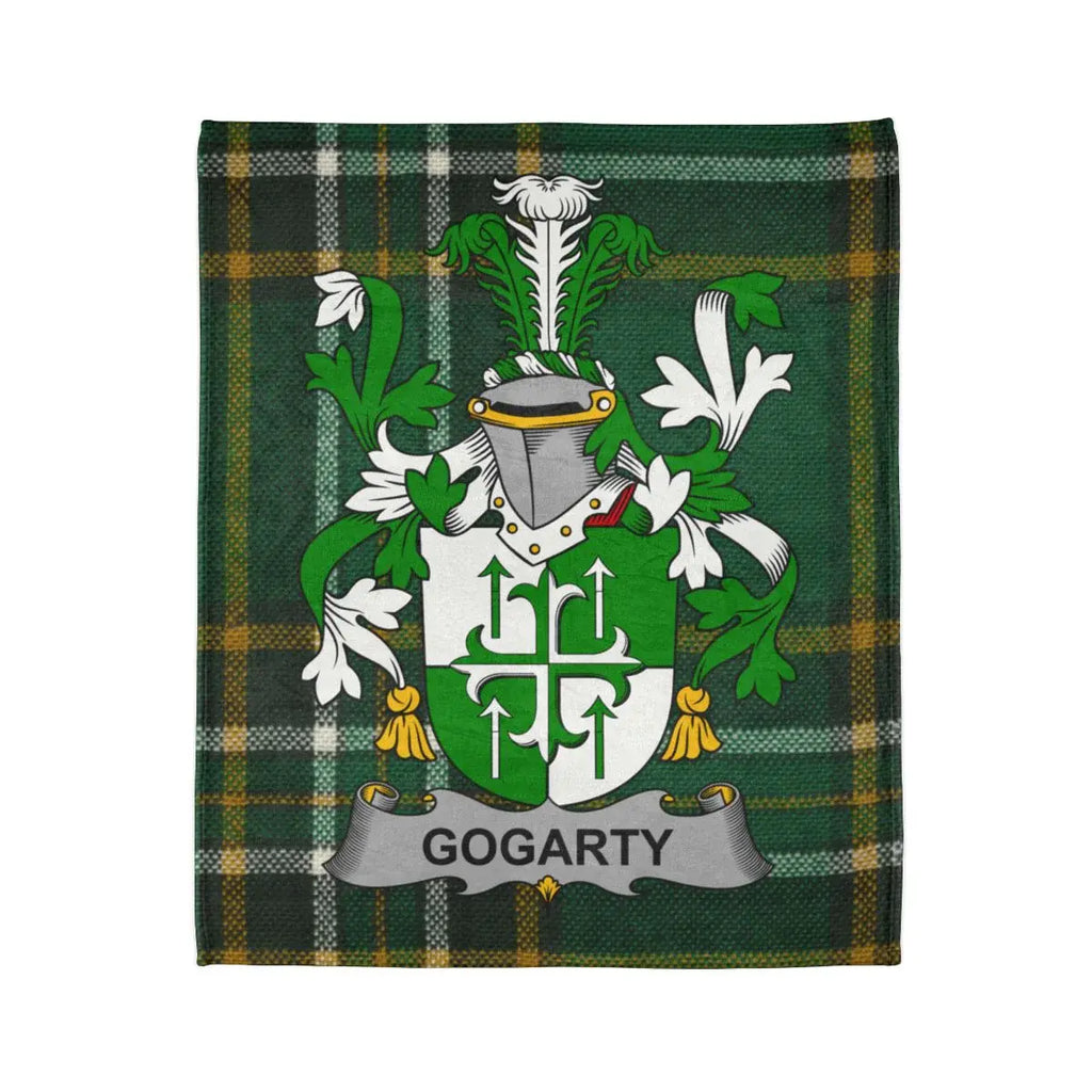 Gogarty Family Crest Tartan Pattern Home Decor Blanket