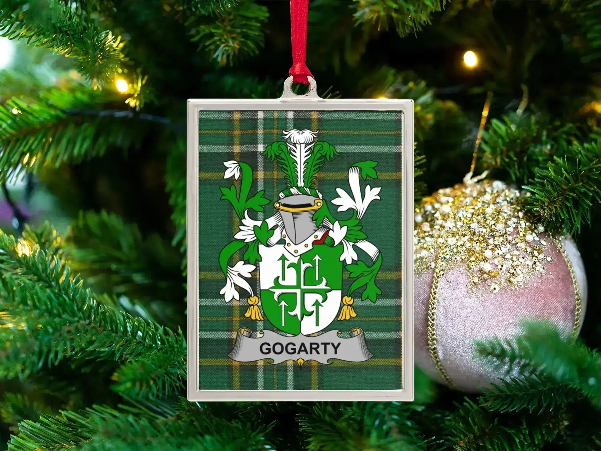 Personalized Family Crest Christmas Ornament product type