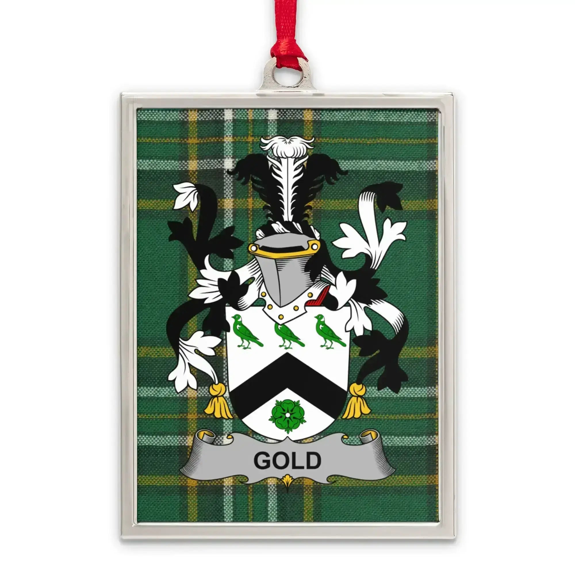 Family Crest Plaid Pattern Ornament for Gold product type