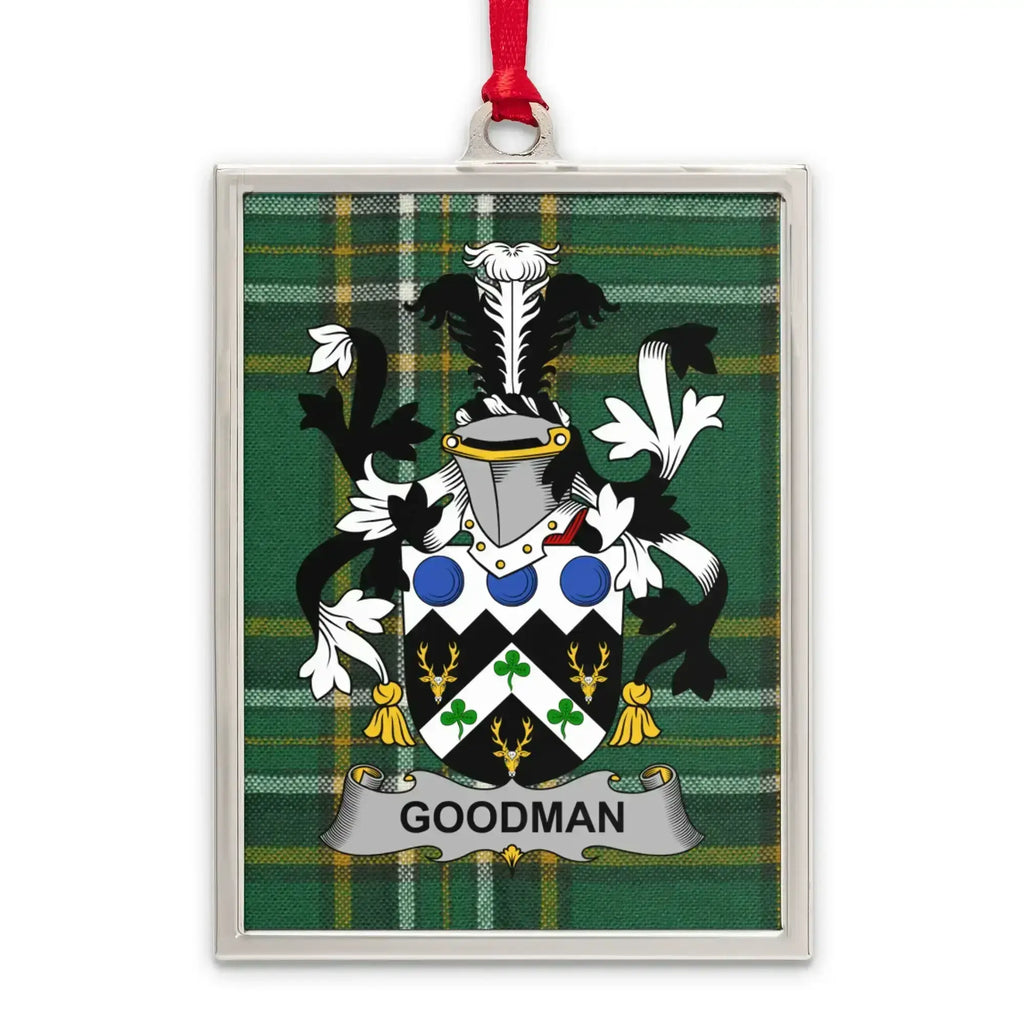 Goodman Family Crest Plaid Background Product