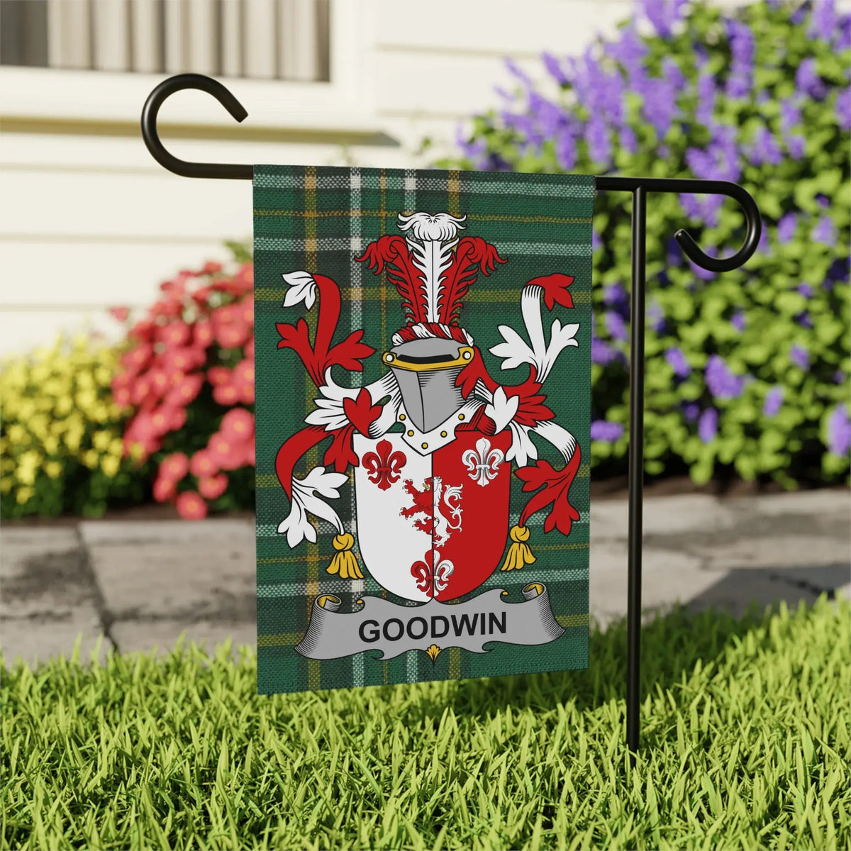 Heraldic Garden Flag Personalized Family Crest