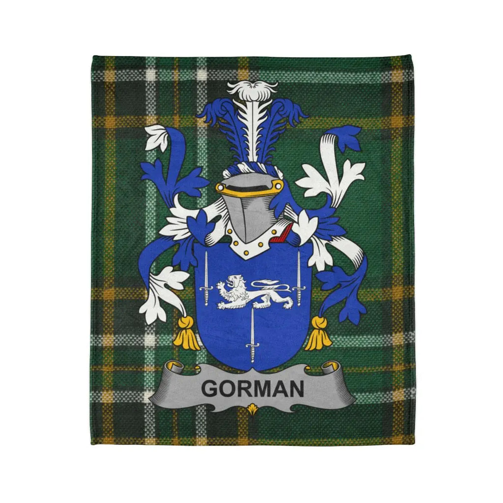 Gorman Family Crest Plaid Design Blanket