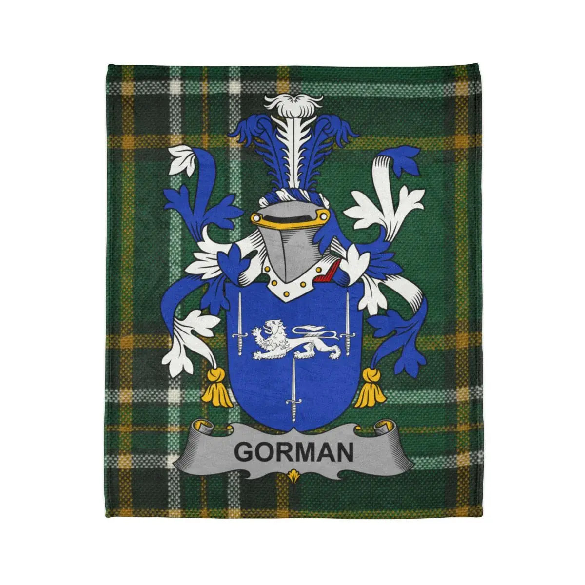 Gorman Family Crest Plaid Design Blanket