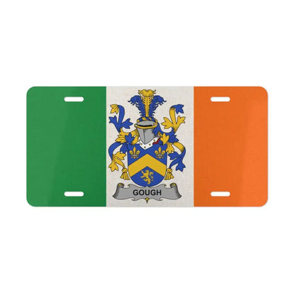 Irish Flag with Family Crest License Plate product type