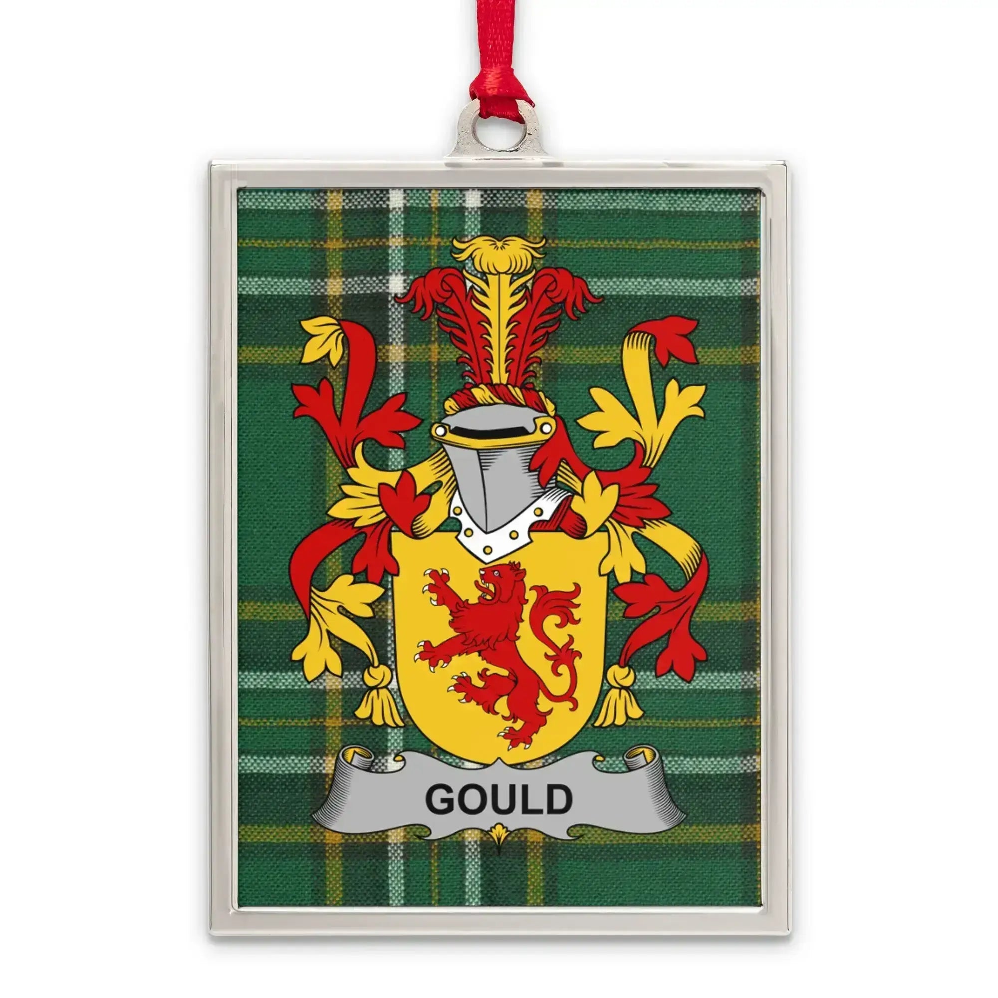 Gould Coat of Arms Plaid Design Hanging Ornament product