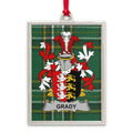 Grady Family Crest Plaid Background Ornament product type