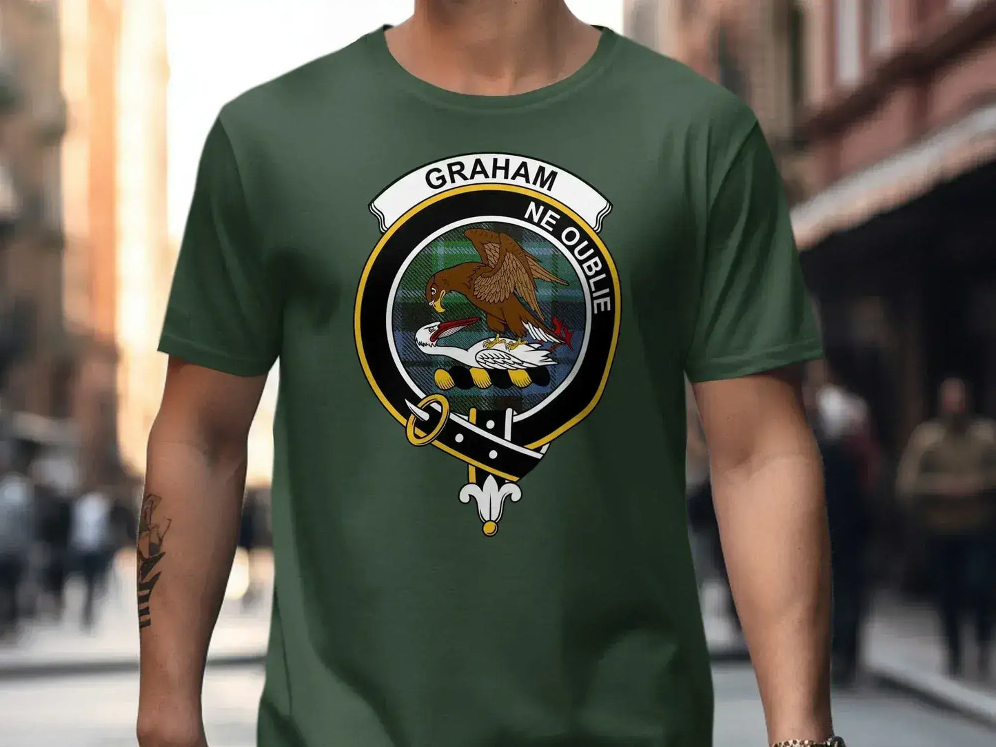 Graham Ne Oublie Emblem on Stylish T-Shirt product