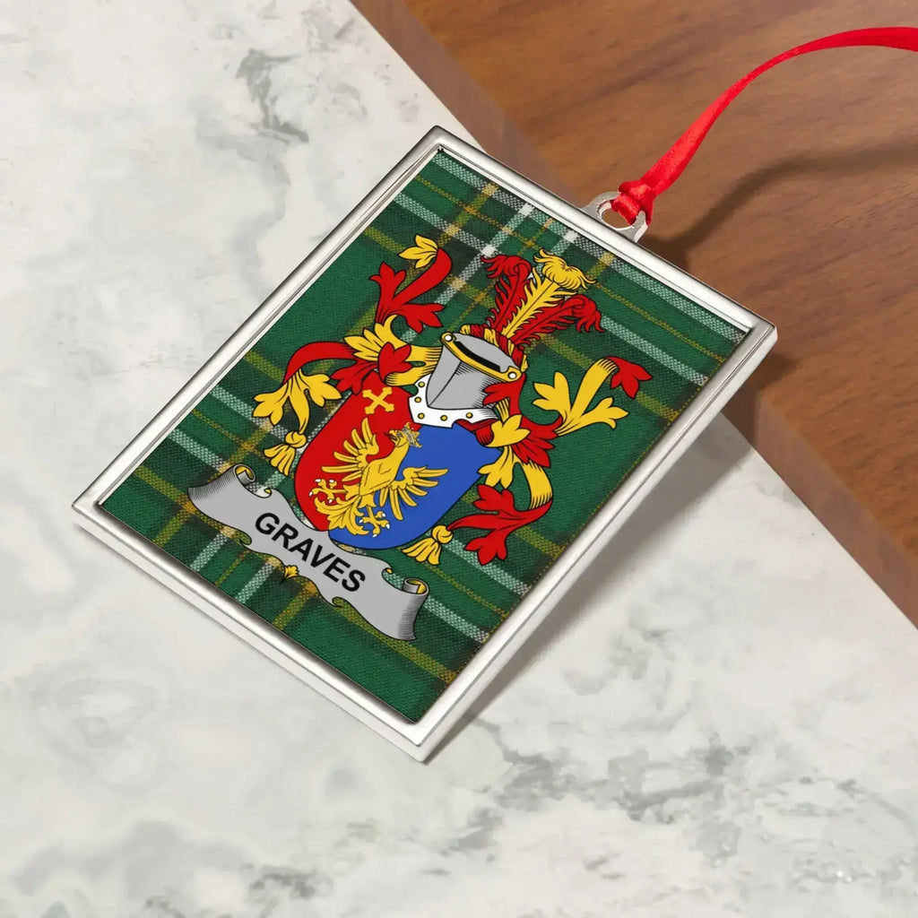 Custom Family Crest Hanging Ornament product type