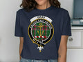 Gray Anchor Fast Anchor graphic t-shirt in navy — clan crest on chest, unisex cotton fit