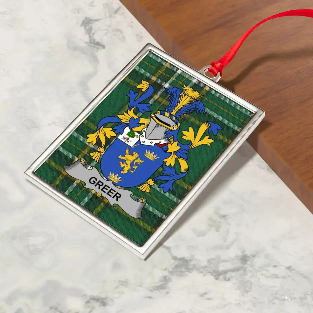 Greer Family Crest Ornament Personalized Gift product