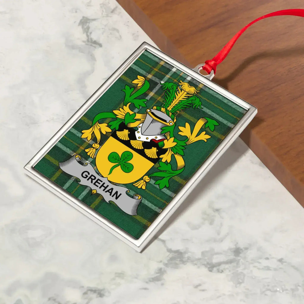 Grehan Green Plaid Family Crest Ornament product type